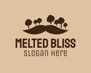 Mustache Tree Forest logo design