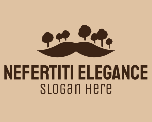 Mustache Tree Forest logo design