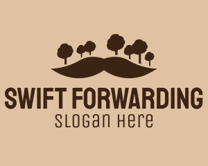 Mustache Tree Forest logo design