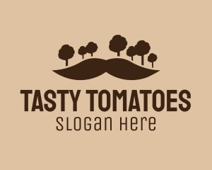 Mustache Tree Forest logo design