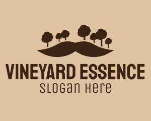 Mustache Tree Forest logo design