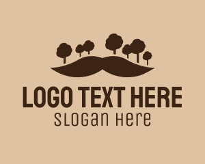 Mustache Tree Forest Logo