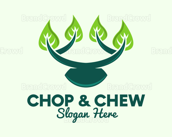 Green Branch Leaves Logo