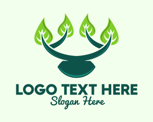 Green - Green Branch Leaves logo design