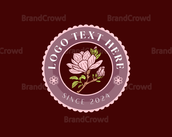 Magnolia Botanical Flower Logo