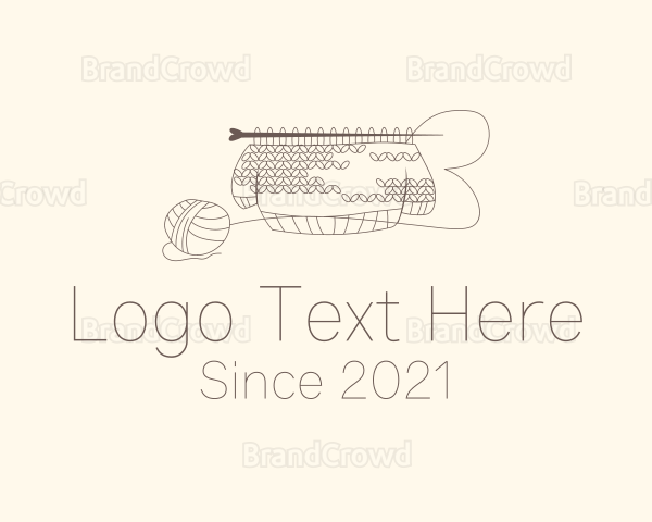 Sweater Knitting Thread Logo