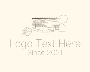 Knitter - Sweater Knitting Thread logo design