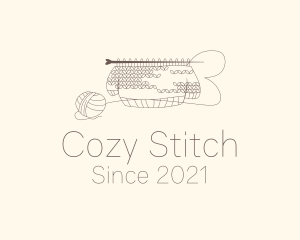 Knitwork - Sweater Knitting Thread logo design