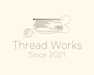 Sweater Knitting Thread logo design