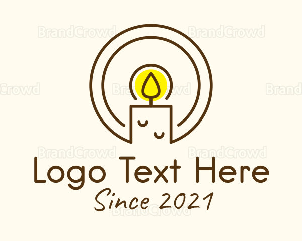 Light Candle Flame Logo