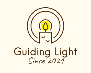 Light Candle Flame logo design