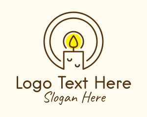 Light Candle Flame Logo