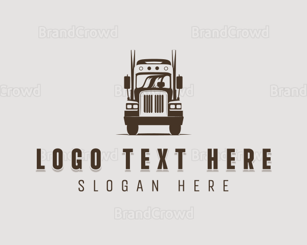 Trailer Truck Automotive Vehicle Logo