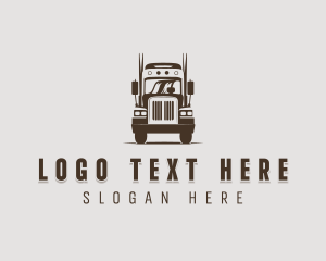 Logistics - Trailer Truck Automotive Vehicle logo design