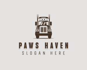 Trailer Truck Automotive Vehicle Logo