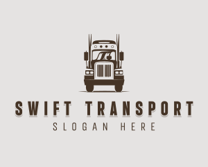 Trailer Truck Automotive Vehicle logo design