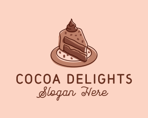 Chocolate Cake Dessert logo design