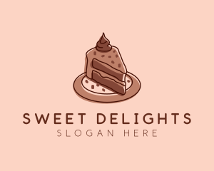 Chocolate Cake Dessert logo design