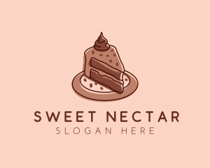 Chocolate Cake Dessert logo design