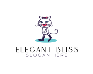 Doodle - Stylish Fashion Cat logo design