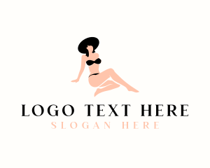 Swimsuit - Woman Sexy Bikini logo design