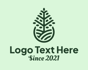 Sustainable - Seedling Tree Plant logo design