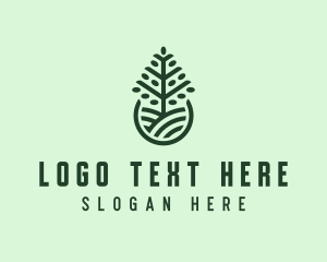 Green - Seedling Tree Plant logo design