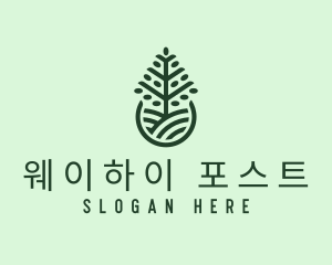 Seedling Tree Plant logo design