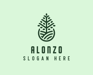 Seedling Tree Plant logo design