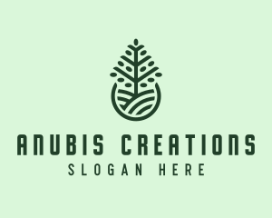 Seedling Tree Plant logo design