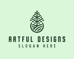 Seedling Tree Plant logo design