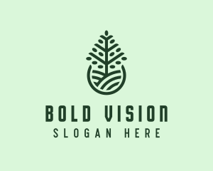 Seedling Tree Plant logo design