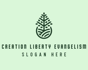 Seedling Tree Plant logo design