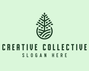 Seedling Tree Plant logo design