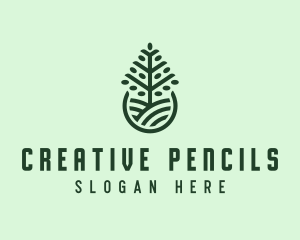 Seedling Tree Plant logo design