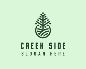 Seedling Tree Plant logo design