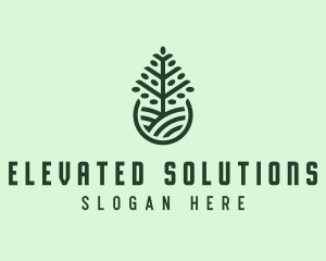 Seedling Tree Plant logo design