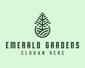 Seedling Tree Plant logo design