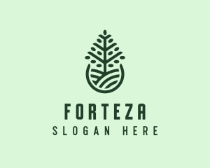 Seedling Tree Plant logo design