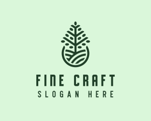 Seedling Tree Plant logo design