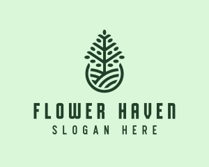 Seedling Tree Plant logo design