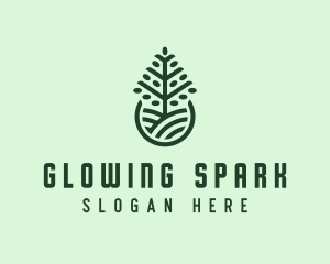 Seedling Tree Plant logo design