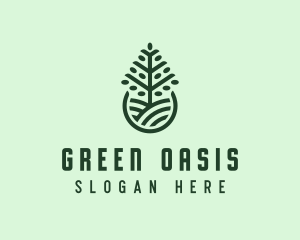 Seedling Tree Plant logo design