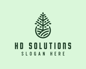 Seedling Tree Plant logo design