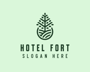 Seedling Tree Plant logo design