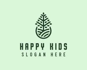 Seedling Tree Plant logo design