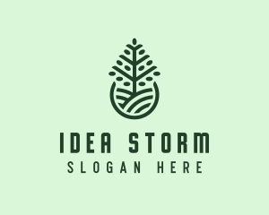 Seedling Tree Plant logo design