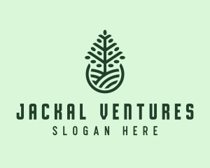 Seedling Tree Plant logo design