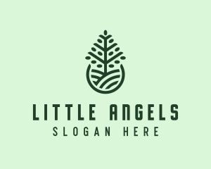 Seedling Tree Plant logo design