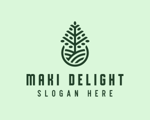 Seedling Tree Plant logo design